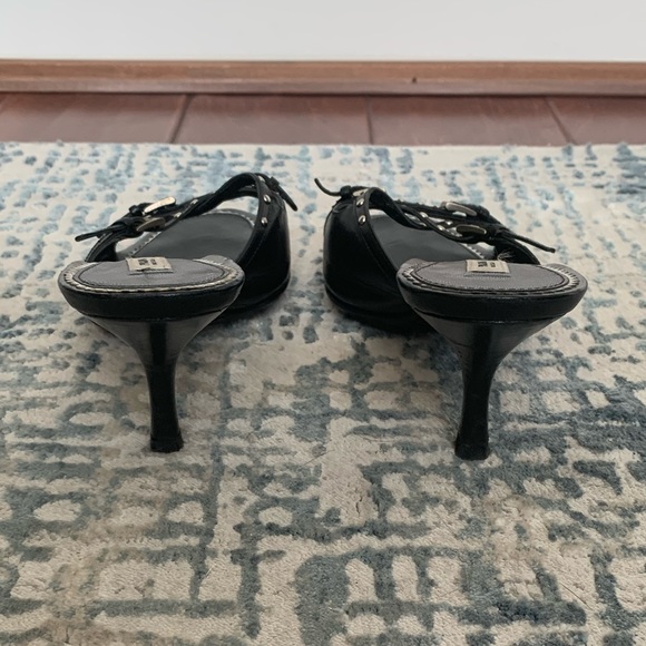 Authentic Prada Black Leather Heels - Picture 4 of 5